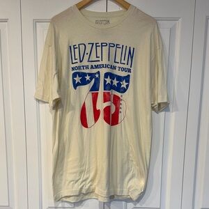 Led Zeppelin North American Tour 75 Cream Graphic T-Shirt